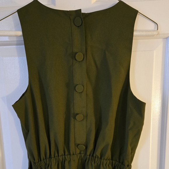 JCrew Olive Midi Dress Size 2 - Picture 3 of 4